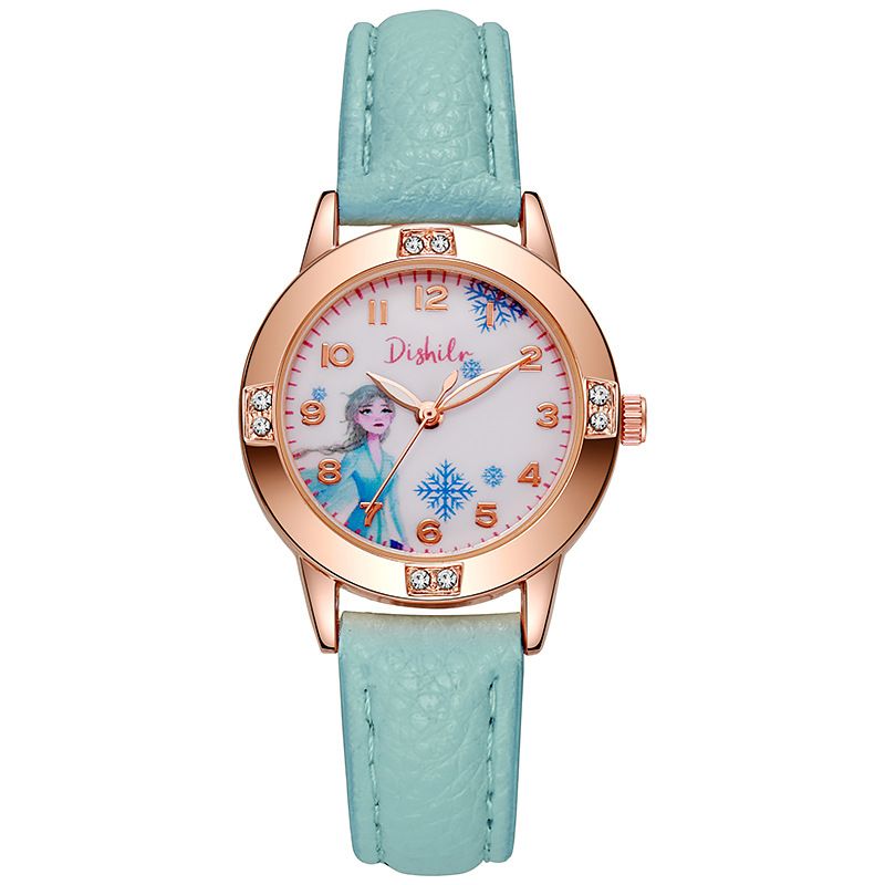 Rose Gold Inlaid Diamond Belt Ice Princess Student Watch Female Ins Style Minimalist High Appearance_voghion.com