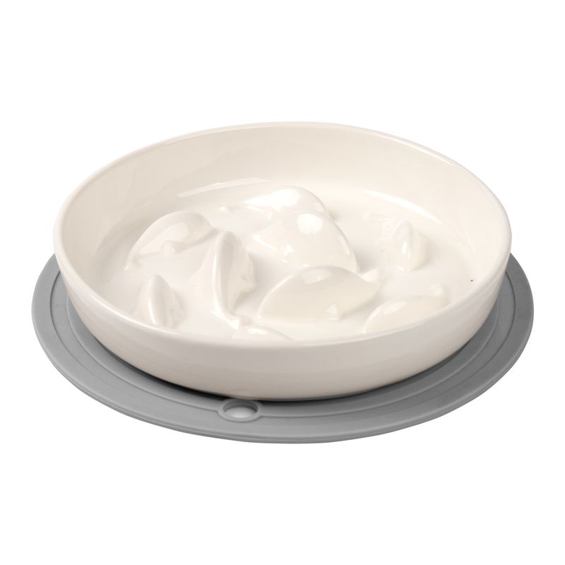 Futternapf aus Silikon und Keramik mit Anti-Erstickungs-Funktion, geeignet für Katzen und Goldfische_voghion.com