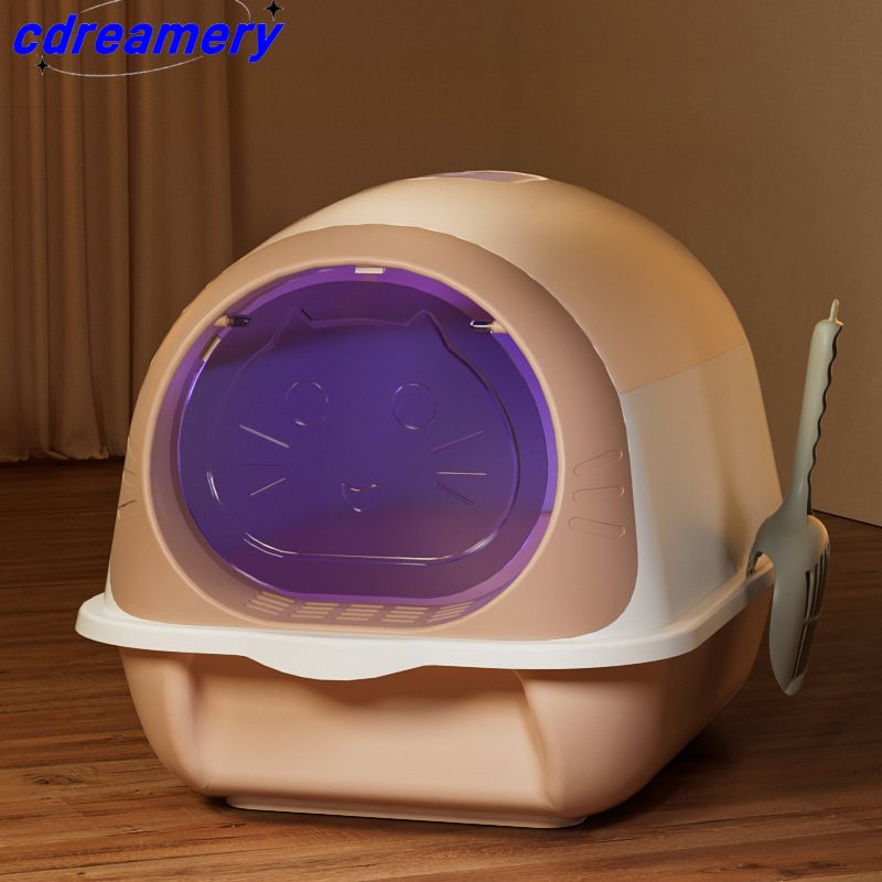 Disinfezione e deodorizzazione della lettiera per gatti, completamente chiusa, toilette per gatti di grandi dimensioni, lettiera per gatti, accessori per animali extra large_voghion.com