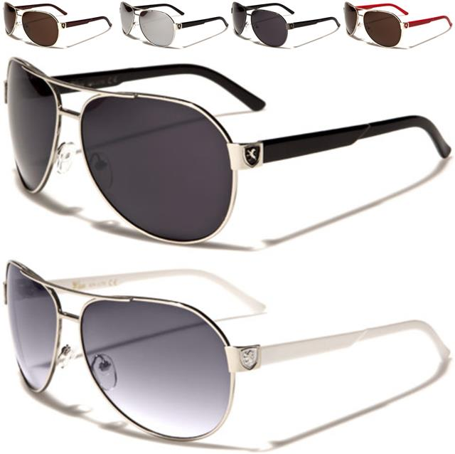 GAFAS DE SOL PILOTO DE DISEÑADOR KHAN L GRANDE NEGRO RETRO UV400 GRANDE HOMBRE MUJER NIÑOS_voghion.com
