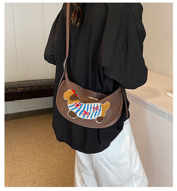 2024 new Korean version nylon canvas women's niche armpit casual bucket bag, large capacity handbag_voghion.com