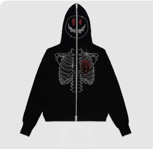 Moletom com capuz e estampa de desenho animado fofo, caimento solto, forro de lã, grosso, jaqueta com capuz_voghion.com