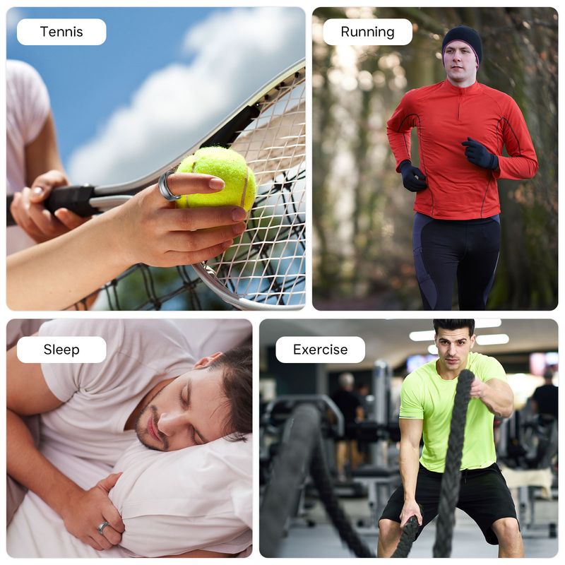 EIGIIS Nuovo R06 Smart Ring Uomo Donna Cardiofrequenzimetro e Monitor dell'ossigeno nel sangue IP68 e 5ATM Impermeabile, Modalità multi-sport per_voghion.com