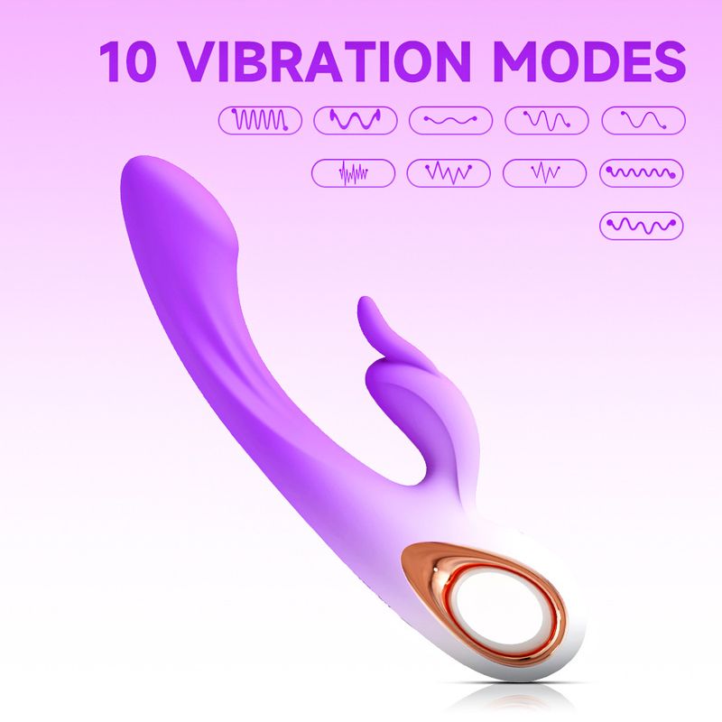 Weibliche G-punkt Starke Vibration Silikon Kaninchen Dual Vibration Massage AV Masturbator Erwachsene Produkte Heißer Verkäufer_voghion.com