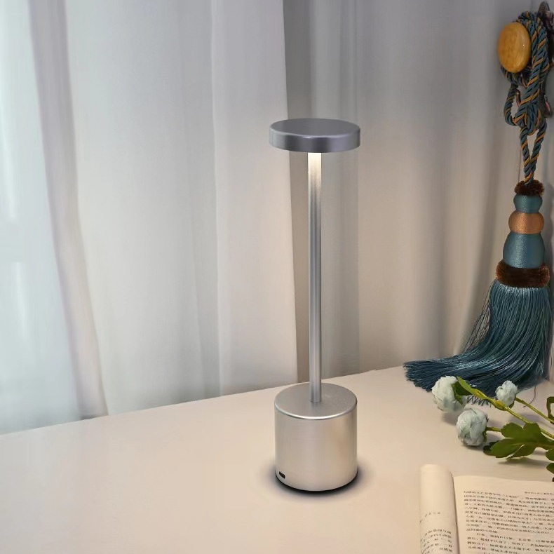 Modern Style Touch Sensor Table Rechargeable Cordless Desk Lamp 3 Color Adjustable Temperatures LED Night Light_voghion.com