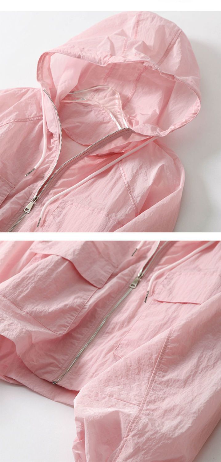 Leichte Sonnenschutzkleidung für Damen, lässig, locker, kurz, modisch, Jackenhemd_voghion.com