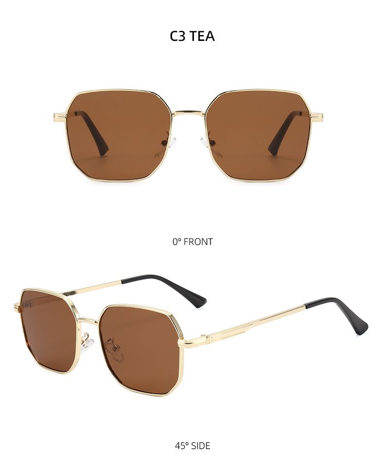 Nouvelles lunettes de soleil rétro polygonales pour hommes, style punk, petite monture_voghion.com