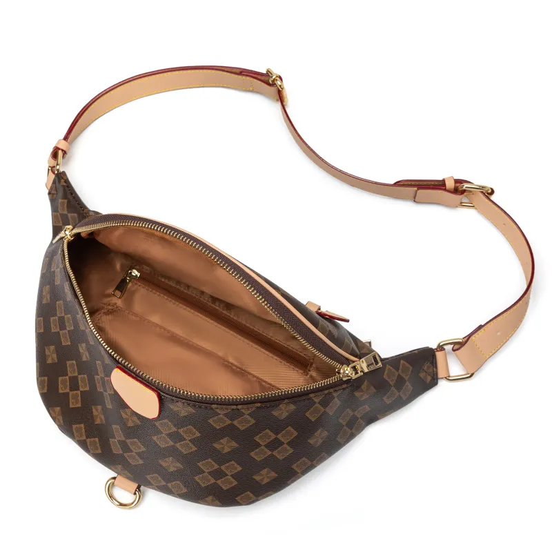 Designer Bag Free Shipping Monogram Pattern Fanny Pack With Adjustable Strap And Top Handle_voghion.com