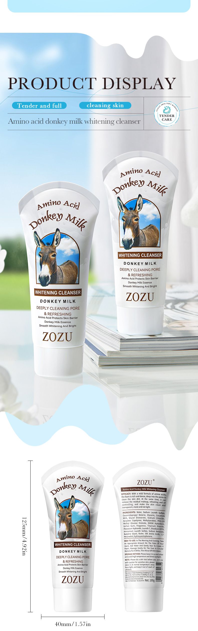 All English ZOZU Amino Acid Non-Irritating Facial Cleanser_voghion.com