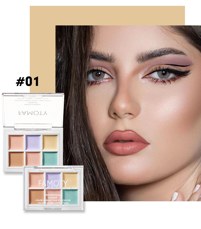 Concealer 6 Kleurenpalet Hydrateren Concealer Crème Bronzer Contouren Verhelderende Highlighter Longlastin_voghion.com