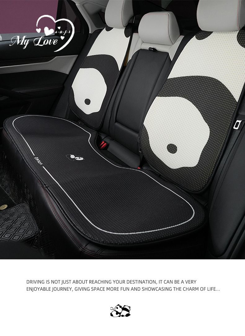 Car seat cushions Ice silk cute panda four seasons universal car seat cushions non slip summer cool breathable car seat cushions_voghion.com