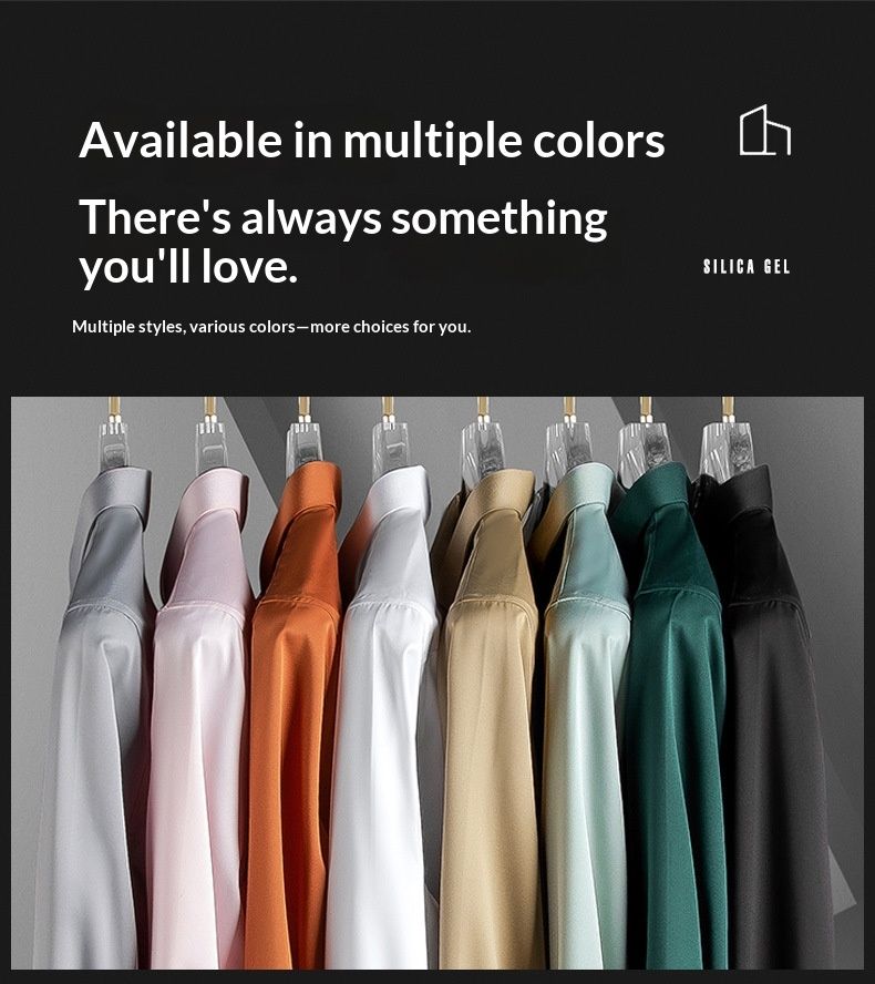 Pulse Pulse Men's Long Sleeve Shirt For Spring And Autumn, Wrinkle-Free, Non-Iron, Professional Formal Wear, Trendy Business_voghion.com