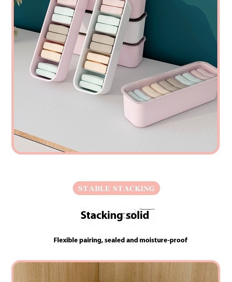 Contenitore per calzini per uso domestico, organizer tre in uno per biancheria intima e mutandine, scatola multifunzionale per guardaroba con coperchio e_voghion.com