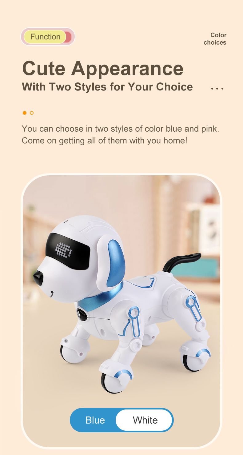 Smart Robotic Dog For Kids Interactive Remote Control Electric Toy With Educational Features For Boys And Girls_voghion.com