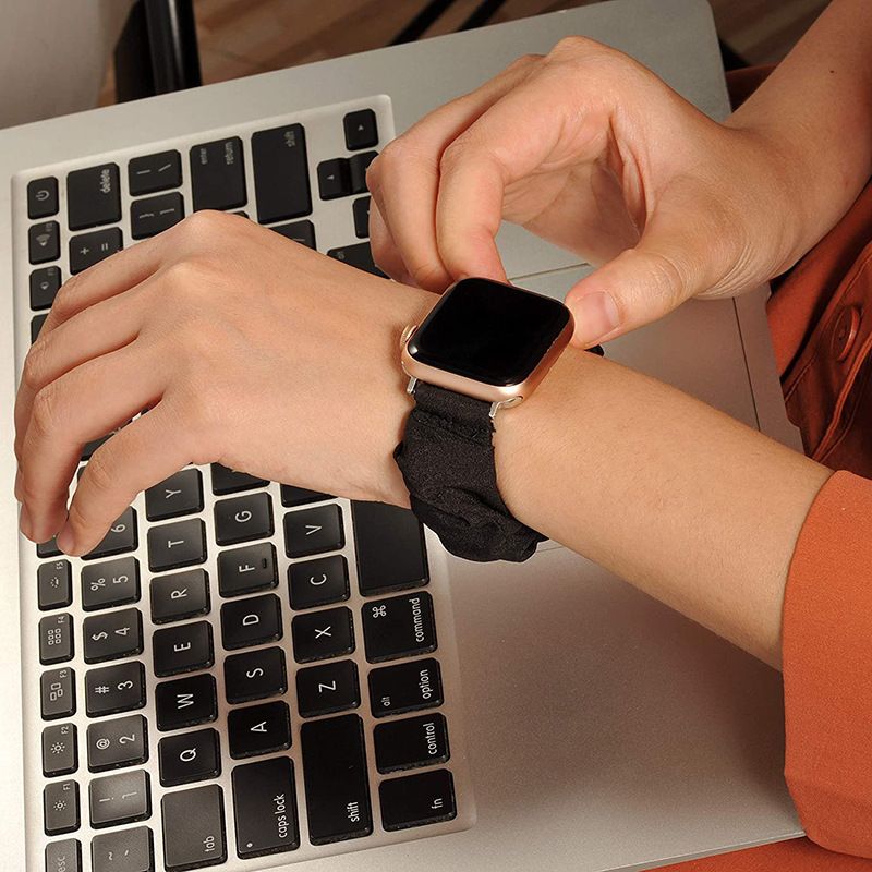 Scrunchie-band voor IWatch-band 44 mm 40 mm 42 mm 41 mm 38 mm 45 mm 49 mm Ultra Nylon Solo Loop-armband IWatch Dames 8 7 6 5 4 SE_voghion.com