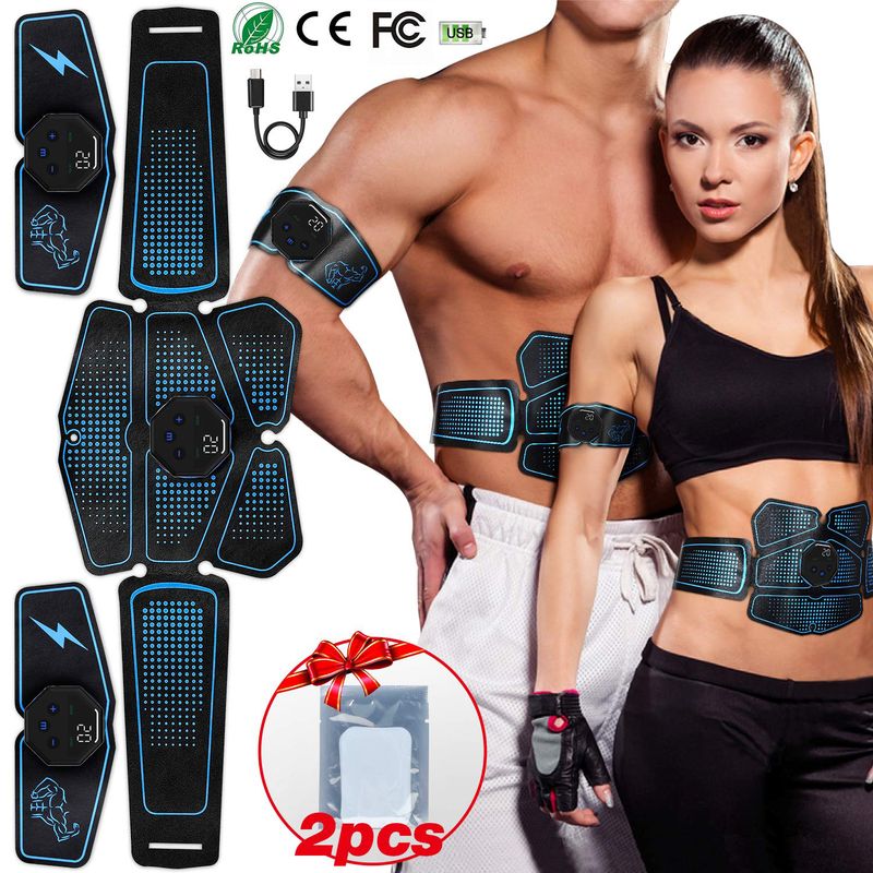 Lazy Fitness Massager EMS Trainer 6-Pack Adesivi Allenamento Muscolare Addominale_voghion.com