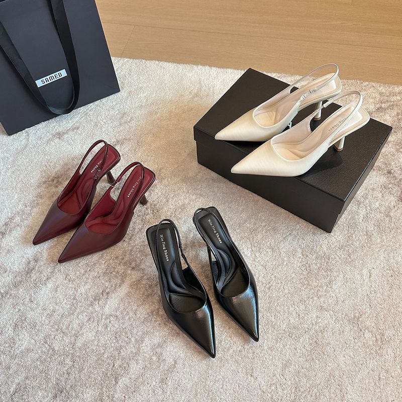 1655-1 rot Spitz High Heels Backless Einzelnen Frühling Mode Sexy Stiletto Pendler frauen Schuhe_voghion.com