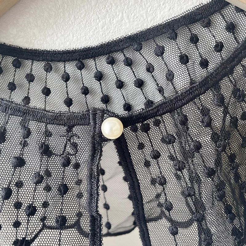 2025 Neie Spitzenbroderie Perlschal Frae Fréijoers-Summerkleed Dekoratioun Hals Schëller Hohl_voghion.com