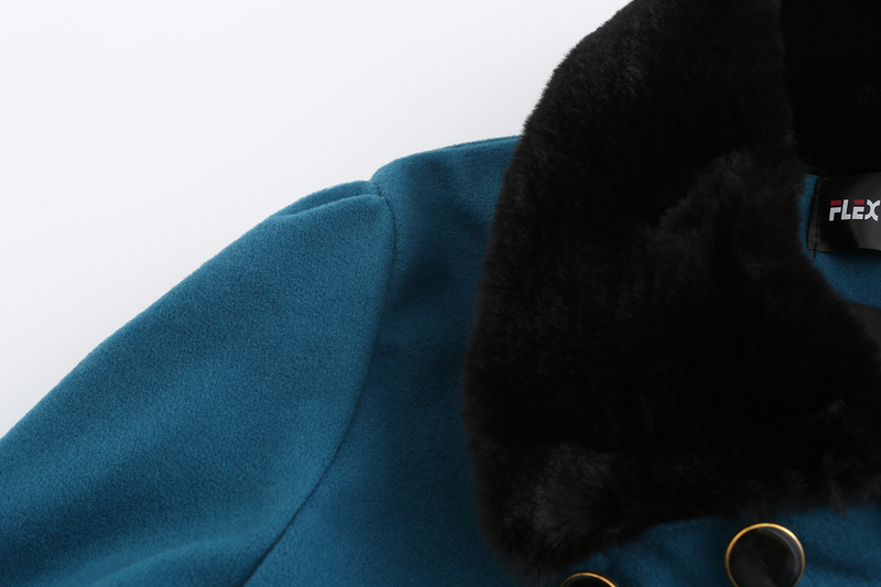 New women's slim fit long double breasted woolen coat, windbreaker for women_voghion.com