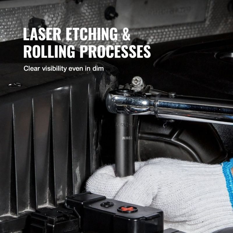 Set Clearly Impact ImpactRated Alloy 48Piece Marke CrV Steel 3 For Repair 6Point 8 Sockets 822mm Drive Socket Automotive Metric_voghion.com