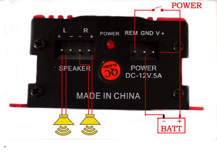 techglobe KinterMA150 Car Mini Motorcycle Car, Home 12V Pure Sound Amplifier_voghion.com