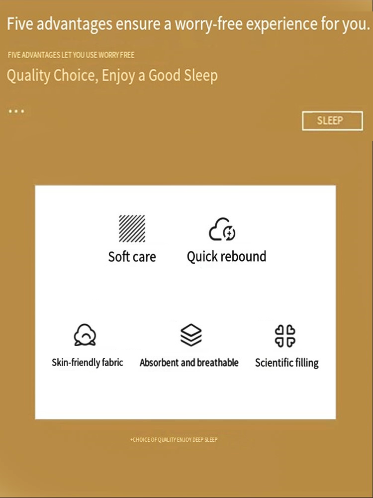 Oreillers antibactériens et indéformables pour la protection de la colonne cervicale, pour un sommeil réparateur. Pour un usage domestique. Oreiller simple doux et confortable._voghion.com