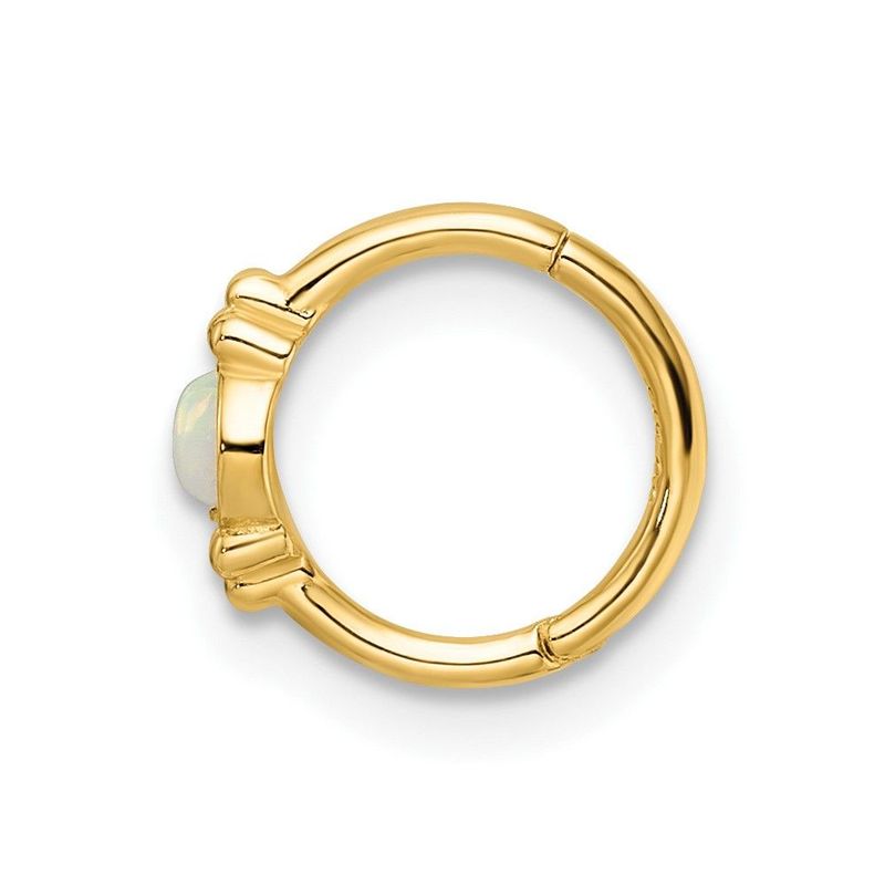 14k 18 Gauge Created Opal Cartilage Ring_voghion.com