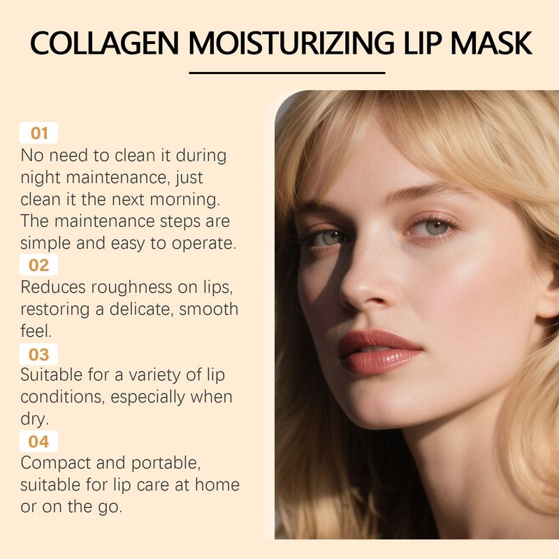 EELHOE Collagen Mask Gentle Nourishing Soft Skin Lip Lines Fade Daily Moisturizing Care_voghion.com