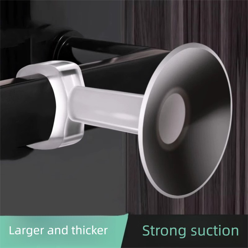 Silicone Door Stopper - No Drill Silent Anti-Collision Pad, Handle Design, For Bathroom & Bedroom_voghion.com