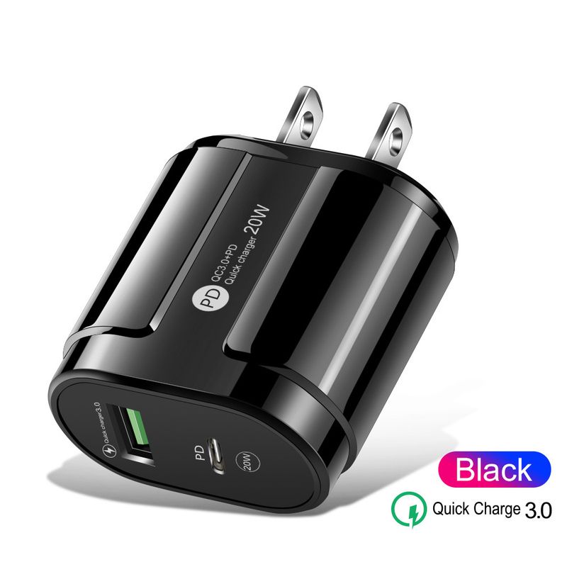 A+C mobiltelefon hálózati adapter USB+PD kétportos gyorstöltő PD töltőfej_voghion.com