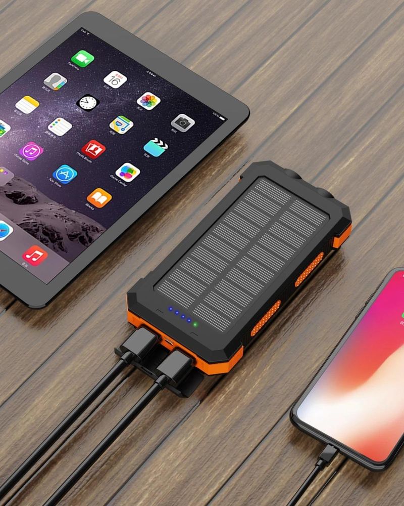Strong Waterproof Solar Mobile Power 20000mah Compass Mobile Phone Solar Charging Treasure_voghion.com