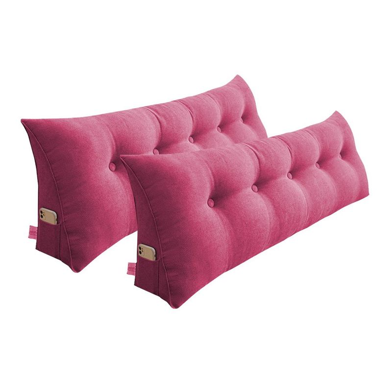 SOGA 2X 180cm Pink Triangular Wedge Bed Pillow Headboard_voghion.com