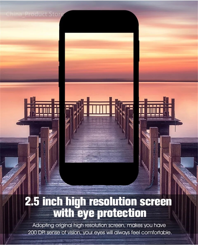 SOYES 7S Mini Android Smarttelefon 1 GB RAM 8 GB ROM 2,54 tommers HD-skjerm Firekjerners 5,0 MP Kamera Dobbelt SIM Ultratynn Mobiltelefon_voghion.com