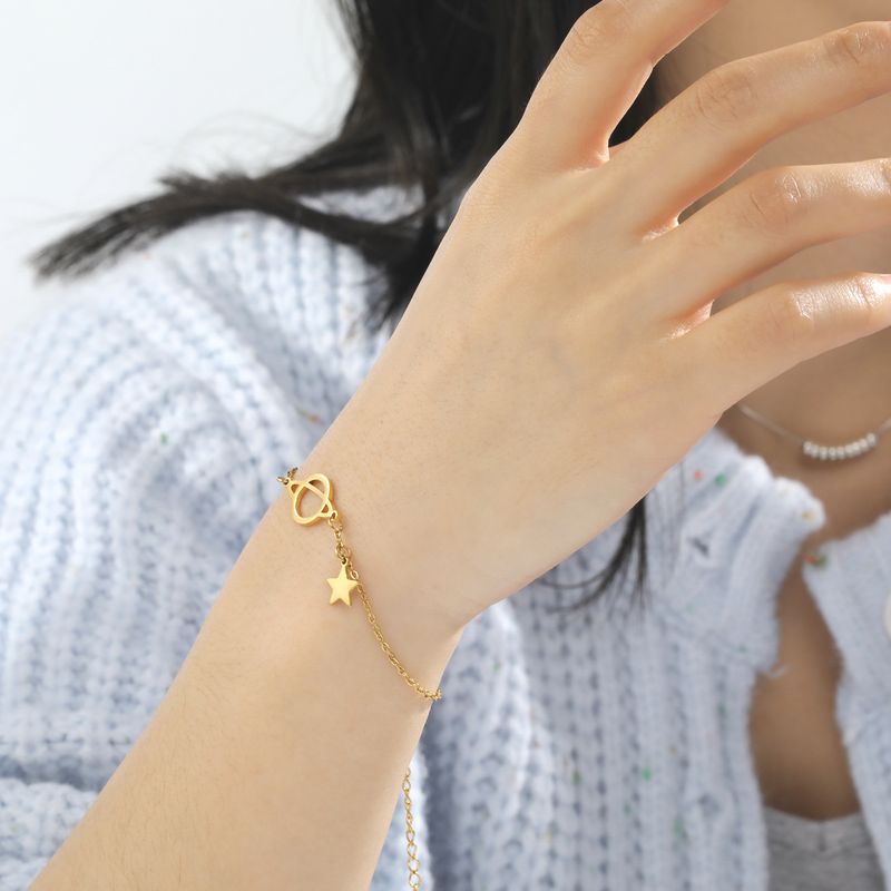 Bracelet small fresh non fading stainless steel butterfly bracelet_voghion.com