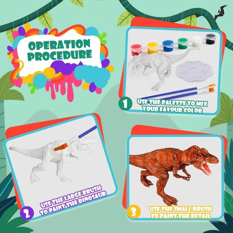 Peinture de dinosaures pour enfants, argile colorée de dinosaures, jouets de bricolage, cadeau d'anniversaire, peinture de jouets_voghion.com
