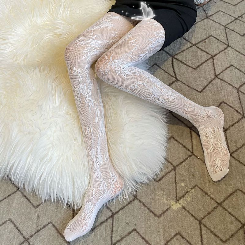 Pończochy siatkowe damskie letnie cienkie Flower Vine dolne rajstopy trendy Seksowne szczupłe nogi Europa i Stany Zjednoczone hurtowo w jednym miejscu_voghion.com