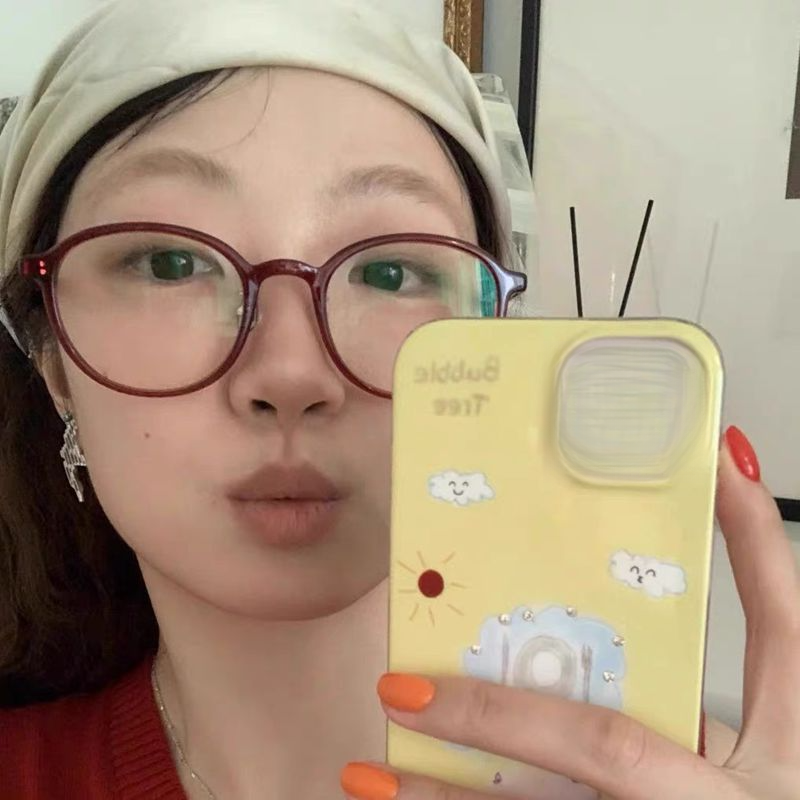 ultra-lightweight Slimming Frame Flat Mirror Fashion Square Round Face Myopia Women Can Be Equipped With_voghion.com