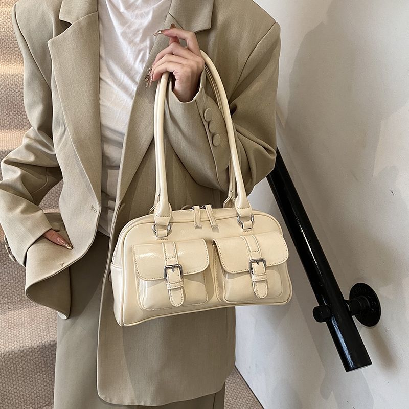 fashion Underarm 2025 Spring And Summer New Wave Multi-pocket Commuting Shoulder Handheld Bowling Bag Fashionable Hundred Casual Daily Simple_voghion.com