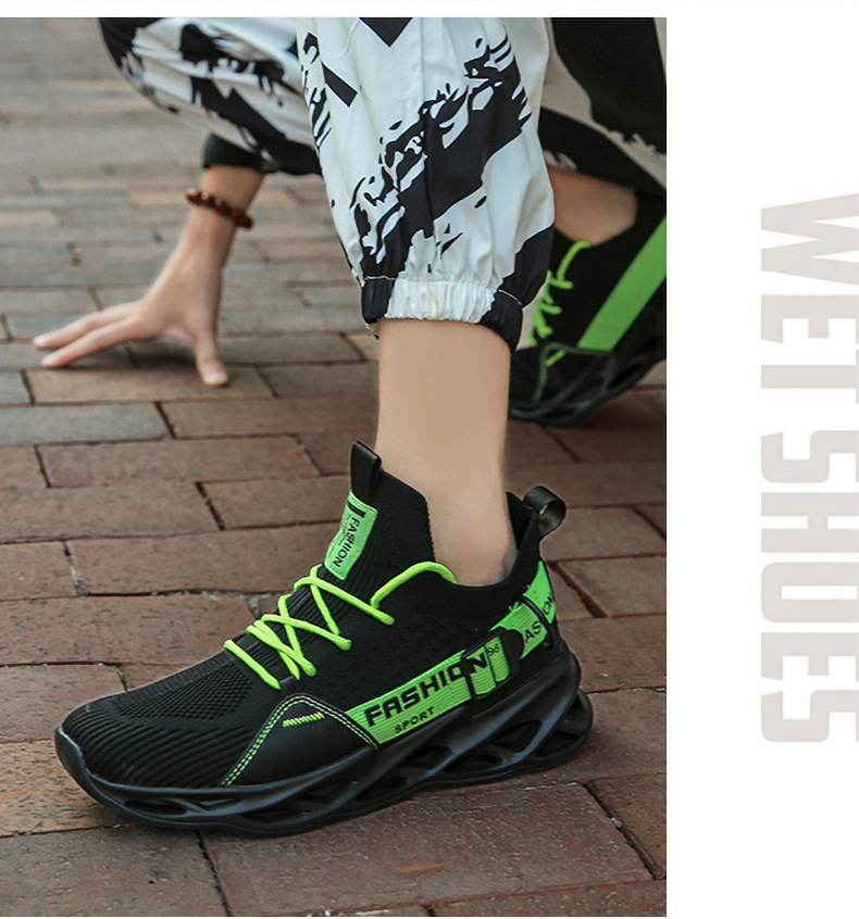 Herrenschuhe Klingenschuhe Fischschuppen-Sportschuhe Neue Herren-Laufschuhe fliegende gewebte atmungsaktive Freizeitsportschuhe_voghion.com