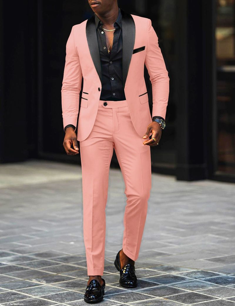 Herrenbekleidung Business Casual Anzug Anzug Herren Hochzeit Bräutigam Slim Anzug Zweiteiliger Anzug_voghion.com