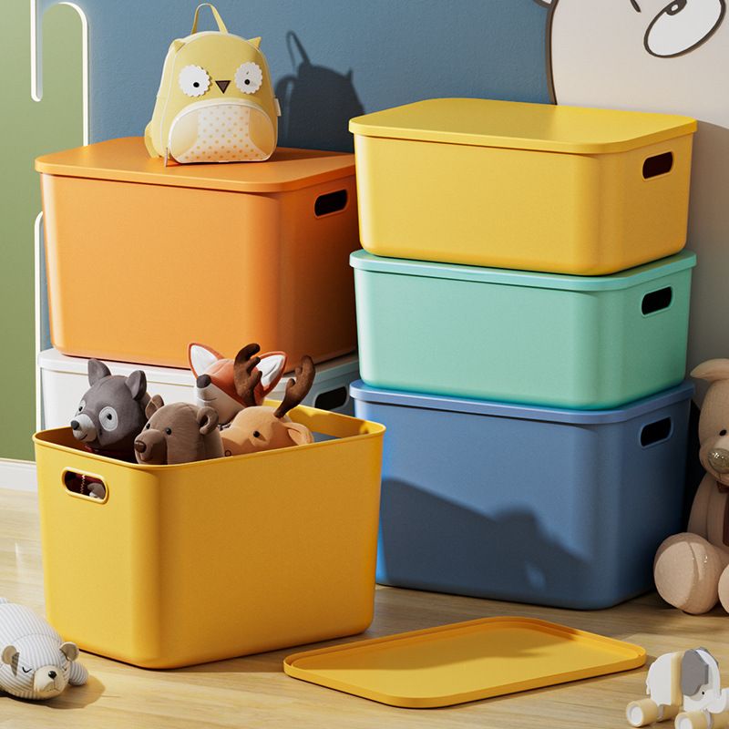 Desktop With Lid Plastic Miscellaneous Snacks Cosmetics Rectangular Basket Storage Organizing Box_voghion.com