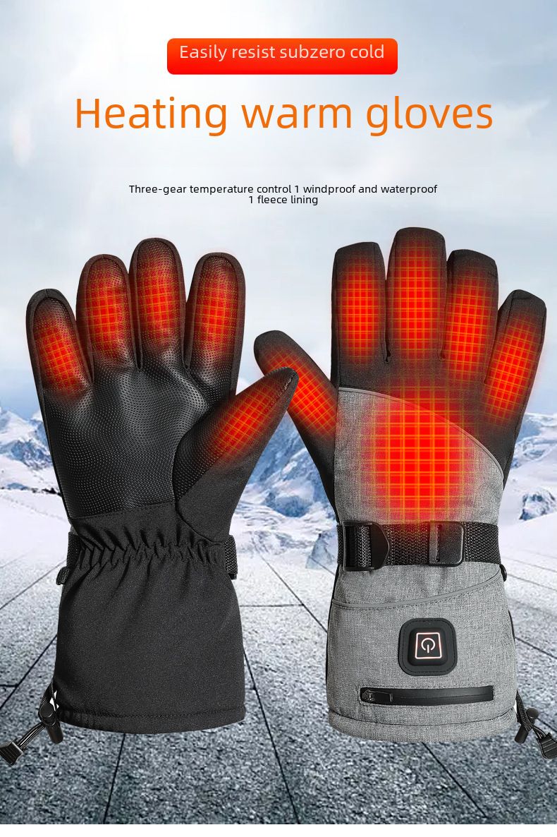 Guanti da ciclismo, nuovi guanti riscaldanti per sci, equitazione, esterni, spessi, riscaldanti elettrici, per coppia, da uomo e da donna, caldi, con protezione per le mani, moda_voghion.com