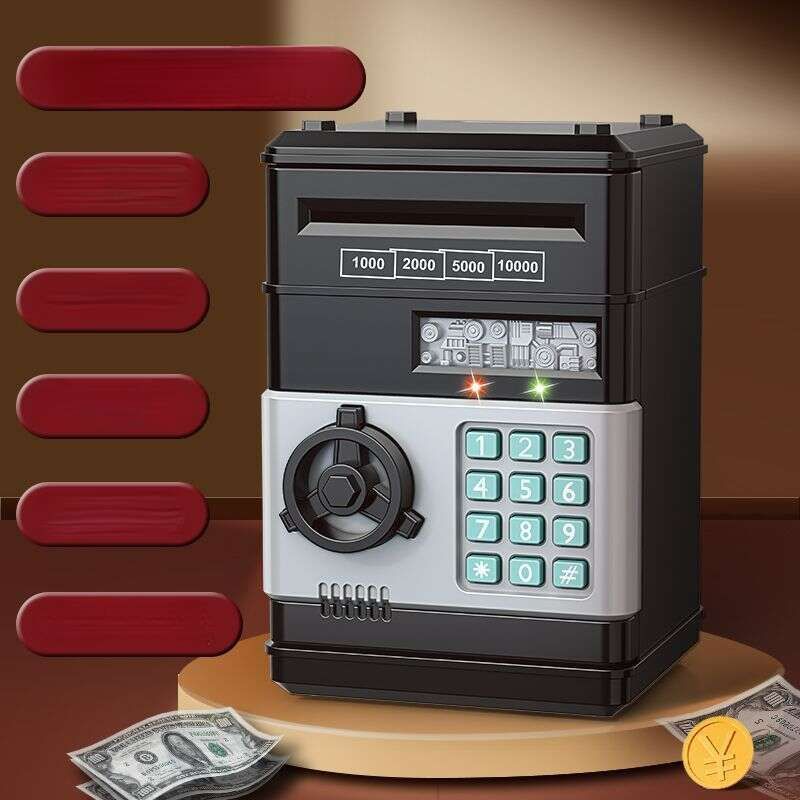 【 Dual Entry Storage 】 Password Safe Automatic Cash Roll, Coin Operated Deposit Box, ATM Machine, Children's Toy_voghion.com