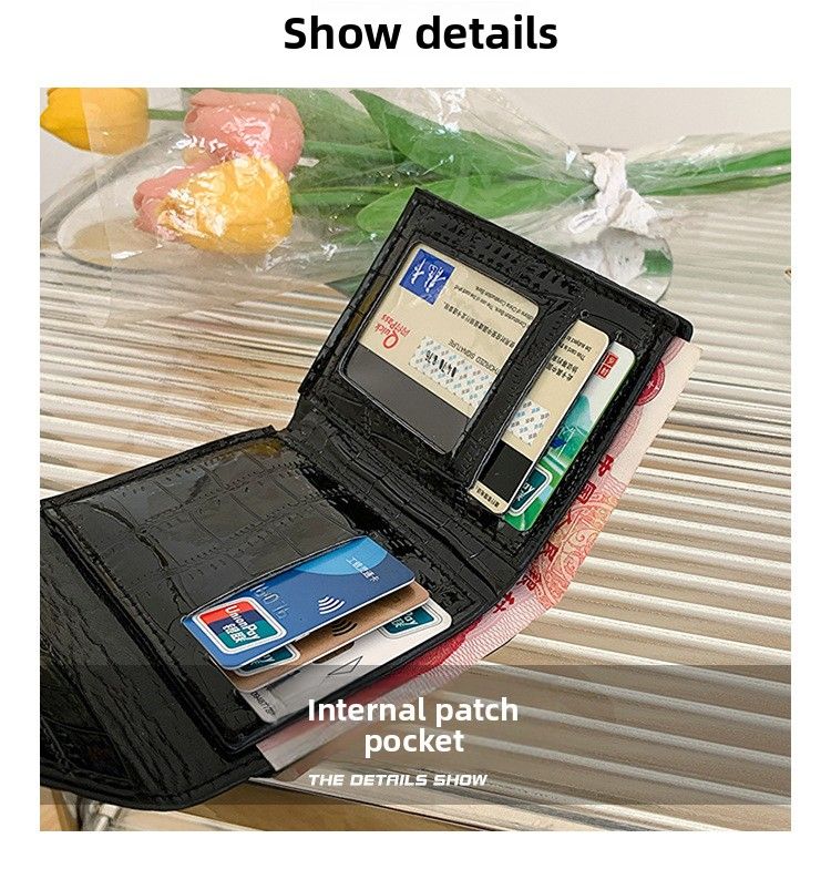 Fashion Stone Pattern Wallet Mini Multi-Card Short Clutch_voghion.com