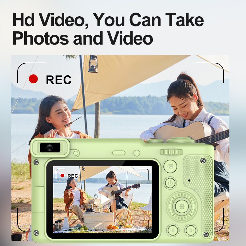 【High Quality】 New Digital Children's Camera HD Photo And Video Recording Stand Birthday Gift Toy_voghion.com