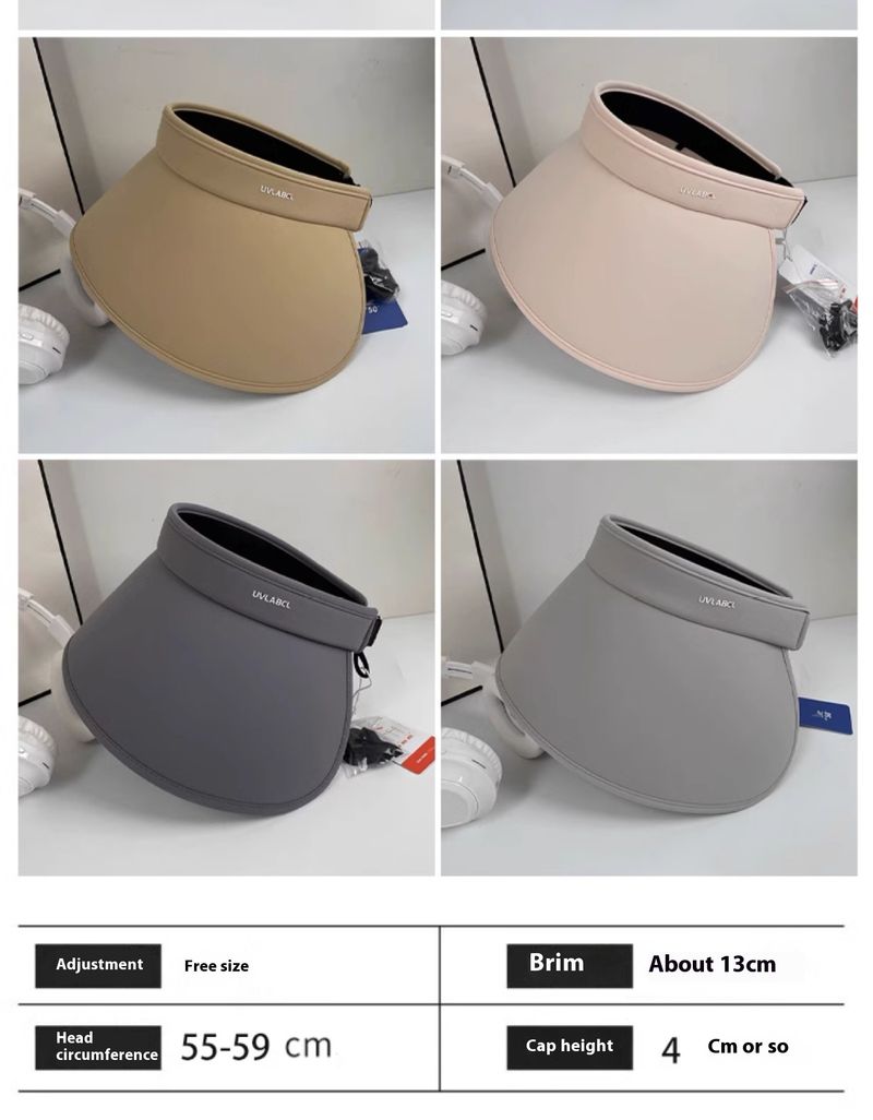 Surrounding empty for children 2024 new foldable outdoor cycling large eave no top sun hat_voghion.com