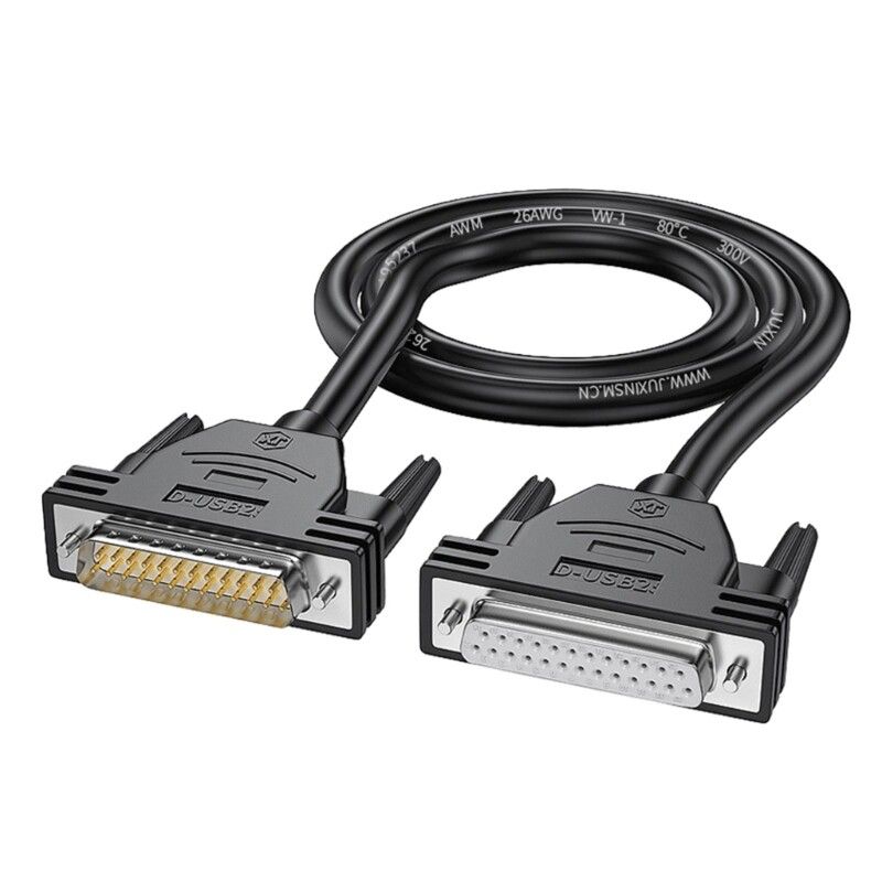 DB25 Extension Cable Male Female 25pin Parallel Serial Port Cable Data Wire Line_voghion.com