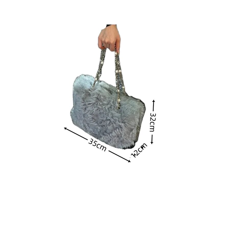 Amerikanischer Plüsch Herbst Winter, neues High-End- und Nischendesign, Tragetasche, französische Lazy-Umhängetasche_voghion.com