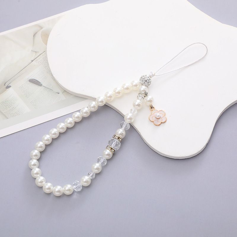 Chain INS Style Rich Camellia Phone Lanyard Wrist Beaded D Handmade Short Trendy Women's New_voghion.com