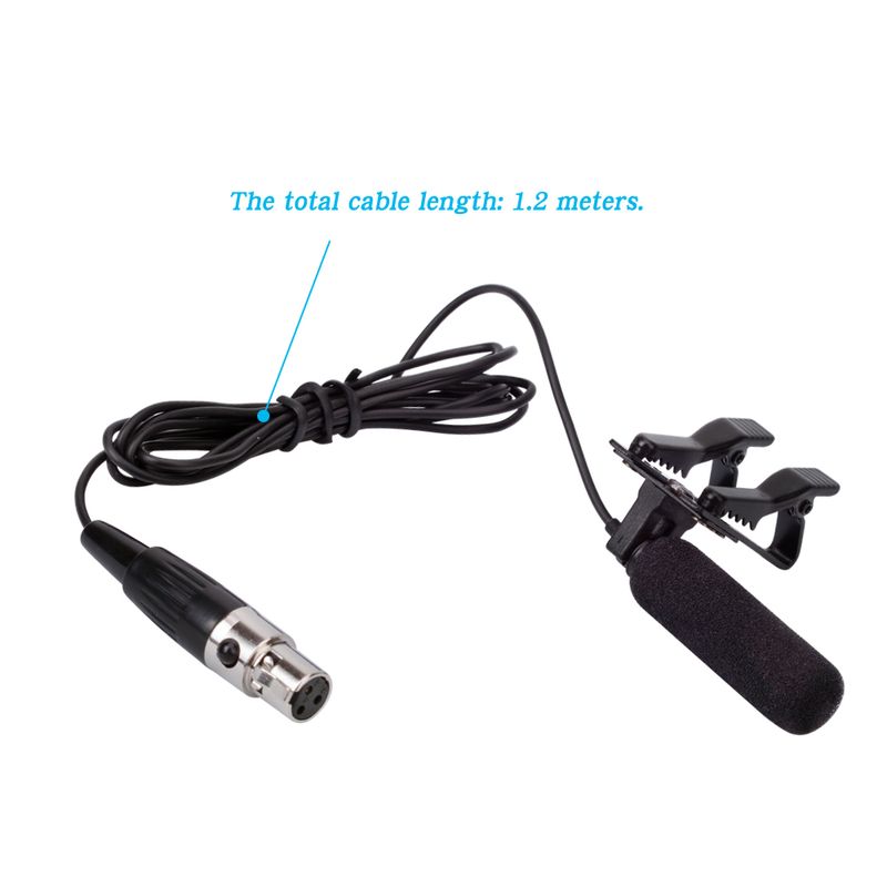 Long range Sound-absorbing Professional 3Pin Lavalier Lapel Condenser Microphone for AKG Wireless Transmitter 3 Pin XLR_voghion.com